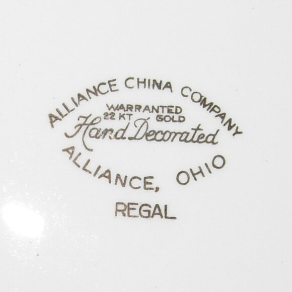 Vintage Alliance China Regal Dinner Plate 22Kt Gold - Picture 3 of 3